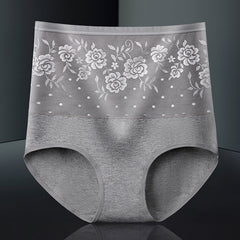 [ 5PCS ] Pure cotton high waist large size tummy control Panties