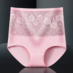 [ 5PCS ] Pure cotton high waist large size tummy control Panties