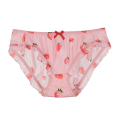 Japanese Ruffled Ice Silk Printed Low-rise Briefs