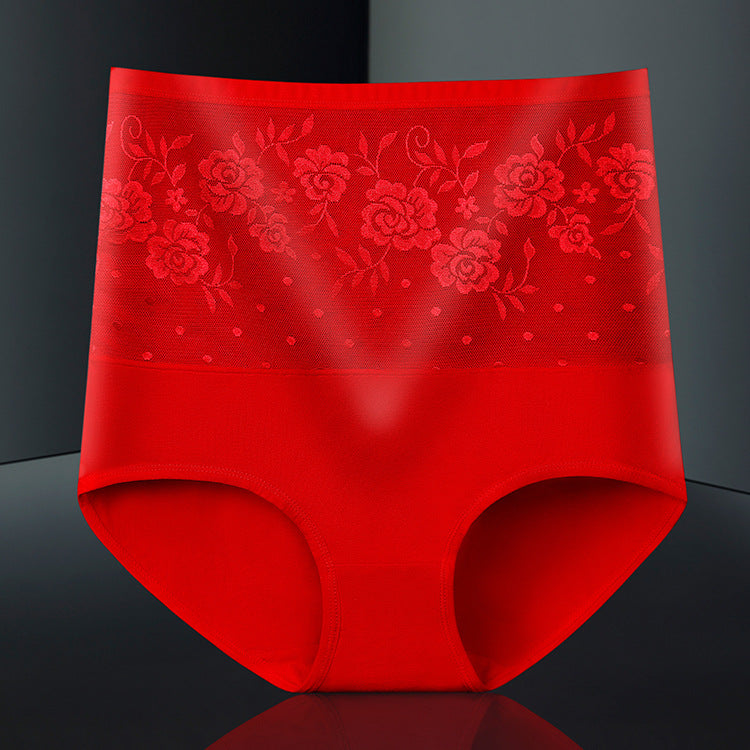 [ 5PCS ] Pure cotton high waist large size tummy control Panties