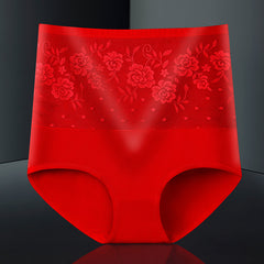 [ 5PCS ] Pure cotton high waist large size tummy control Panties