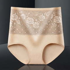 [ 5PCS ] Pure cotton high waist large size tummy control Panties