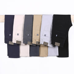 Men's Business Casual Straight Stretch Trousers