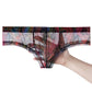 Men's Bohemian Print Sheer Sexy Boxer Briefs