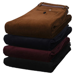 Men's Velvet Thickened Corduroy Business Slim Trousers