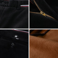 Men's Velvet Thickened Corduroy Business Slim Trousers