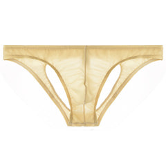Men's Transparent Low Waist Sexy Mesh Briefs