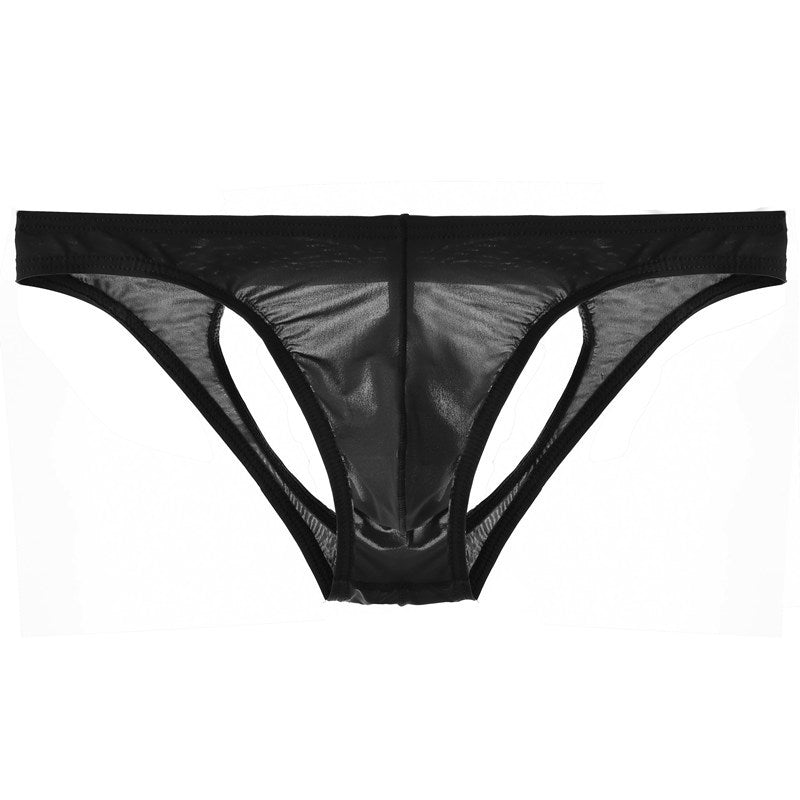 Men's Transparent Low Waist Sexy Mesh Briefs