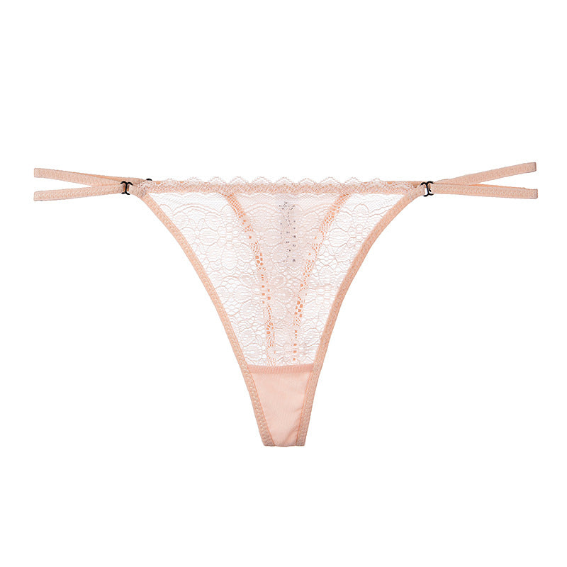 Transparent Low-rise Lace Thong