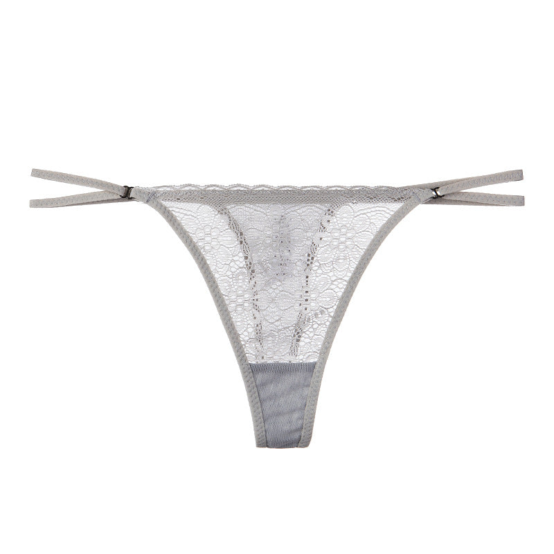 Transparent Low-rise Lace Thong