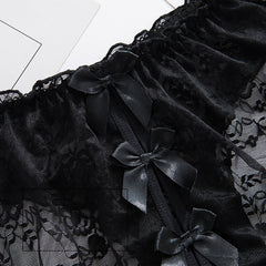 Sexy Lace Hollow Back Cross Bow Low-waist Seamless Hip-covering Briefs