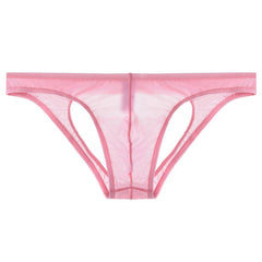 Men's Transparent Low Waist Sexy Mesh Briefs