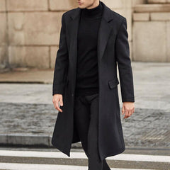 Men's Long Woolen Coat