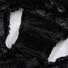 Sexy Lace Hollow Back Cross Bow Low-waist Seamless Hip-covering Briefs