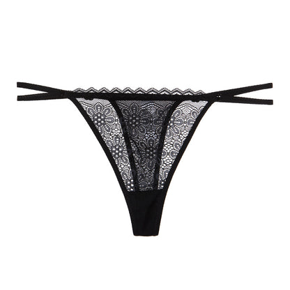 Transparent Low-rise Lace Thong