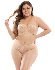 Ultra-thin lace plus size bra cover