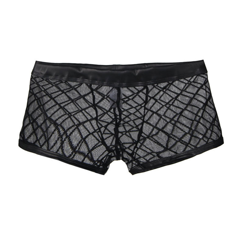 Men's Sexy See-through Mesh Boxer Briefs