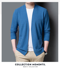 Men's New Fashion Solid Color Cardigan