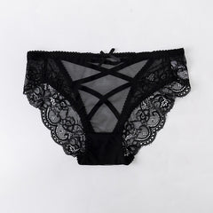 Lace Low-waist Sexy Hollow Mesh Briefs