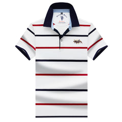 2024 New Striped Cotton Business Casual Polo Shirt