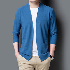 Men's New Fashion Solid Color Cardigan