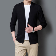 Men's New Fashion Solid Color Cardigan