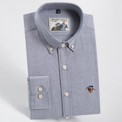Men's Pure Cotton Business Casual Long-sleeved Striped Shirt