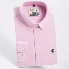 Men's Pure Cotton Business Casual Long-sleeved Striped Shirt