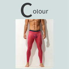 Ultra-thin ice silk sexy slim fit fully see-through sexy leggings