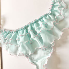 Layered Cake Skirt Side Open Bandage Bowknot Panties