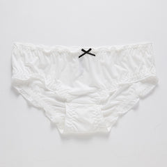 Ice Silk Breathable Quick-drying Low Waist Lace Edge Seamless Briefs