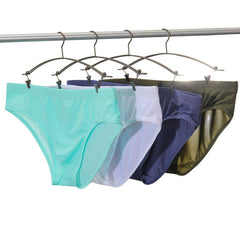 Men's New Style Ice Silk Sexy Breathable Low Waist Ultra-thin Nylon Briefs