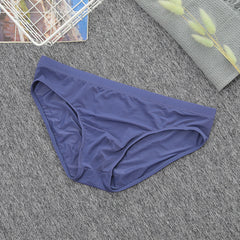 Men's New Style Ice Silk Sexy Breathable Low Waist Ultra-thin Nylon Briefs