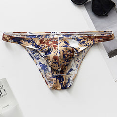 Men's New Ice Silk Quick-drying Breathable Printed Briefs