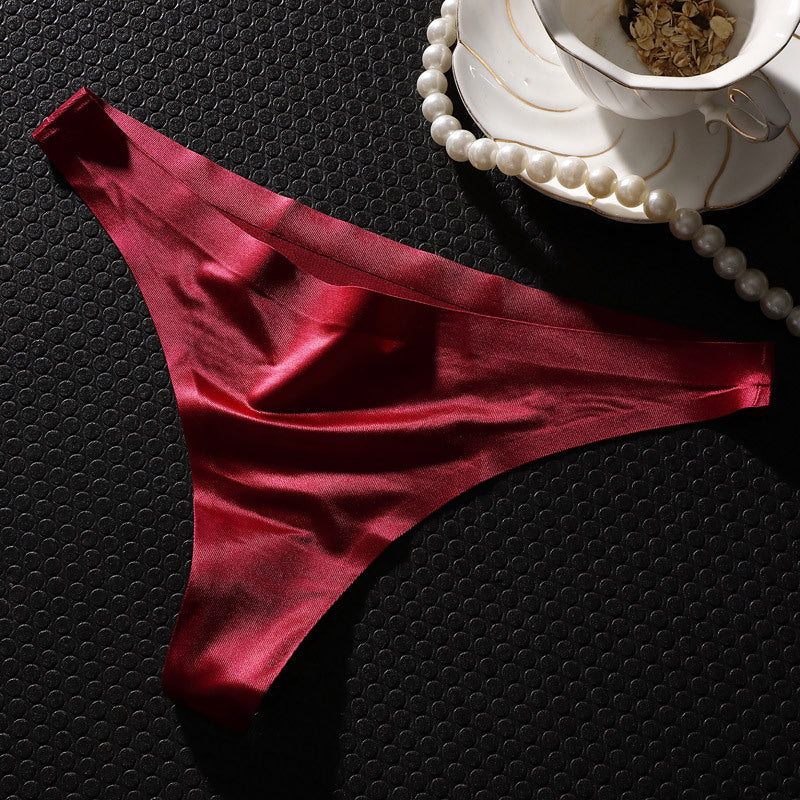 Ultra-thin Transparent Ice Silk Large Size Sexy Thong
