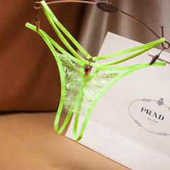 Sexy Lace Open Crotch Low Waist Transparent Hot Thong