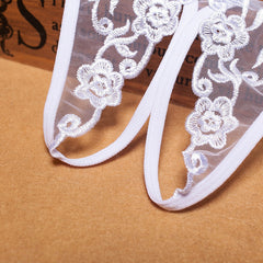 Ultra-thin Low Waist Sexy Open Crotch Mesh Embroidery Transparent Thong