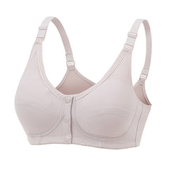 Three Button Lace Front Bra