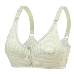 Three Button Lace Front Bra