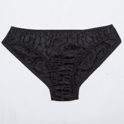 Men's Mulberry Silk Printed Large Size Sexy Breathable Briefs