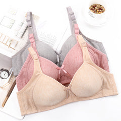 Pure Cotton Large Size Wire-free Push-up Bra