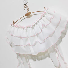 Layered Cake Skirt Side Open Bandage Bowknot Panties