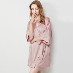 New Sexy Silk Ice Silk Nightgown Bathrobe Pajamas Homewear