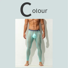 Ultra-thin ice silk sexy slim fit fully see-through sexy leggings