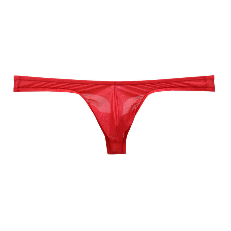Men's Ice Silk Mesh Transparent Thong