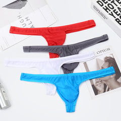 Men's Ice Silk Mesh Transparent Thong
