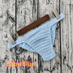Men's Sexy Breathable Knitted Sunbathing Thong