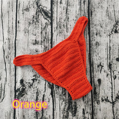 Men's Sexy Breathable Knitted Sunbathing Thong