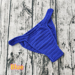 Men's Sexy Breathable Knitted Sunbathing Thong