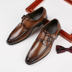 2023 New Buckle Business Leather Shoes